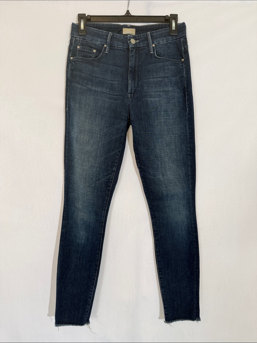 MOTHER Jeans High Waister Looker Ankle Fray Size 27 Moonlust Privateer